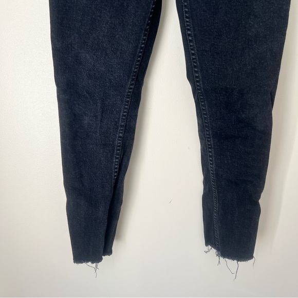 Re/Done Originals Faded Black High Rise Ankle Crop Jeans Size 27 - Picture 3 of 9